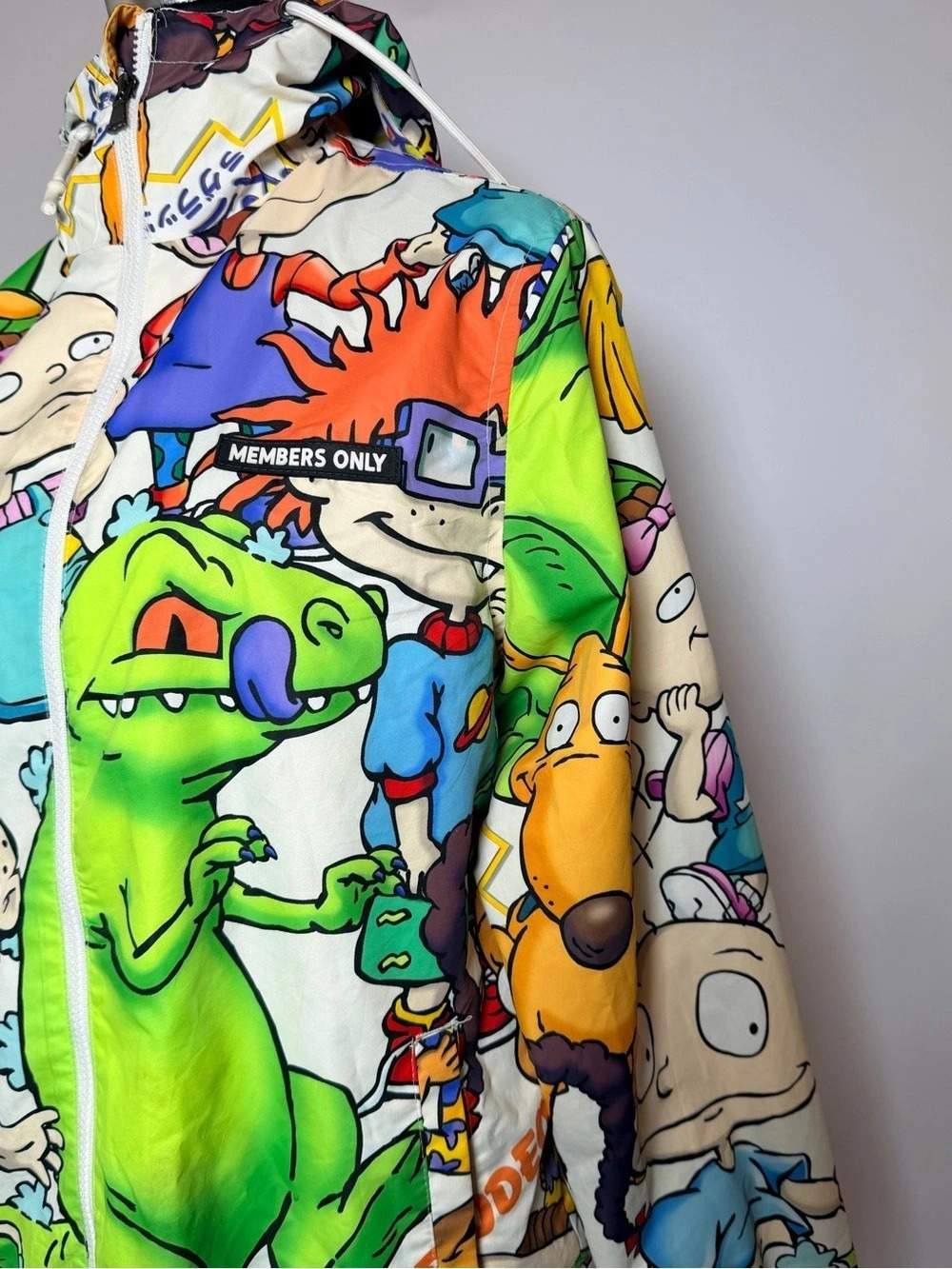 Members Only x Nickelodeon Rugrats Multi Windbreaker Jacket Rugrats Multi Color - Picture 7 of 10